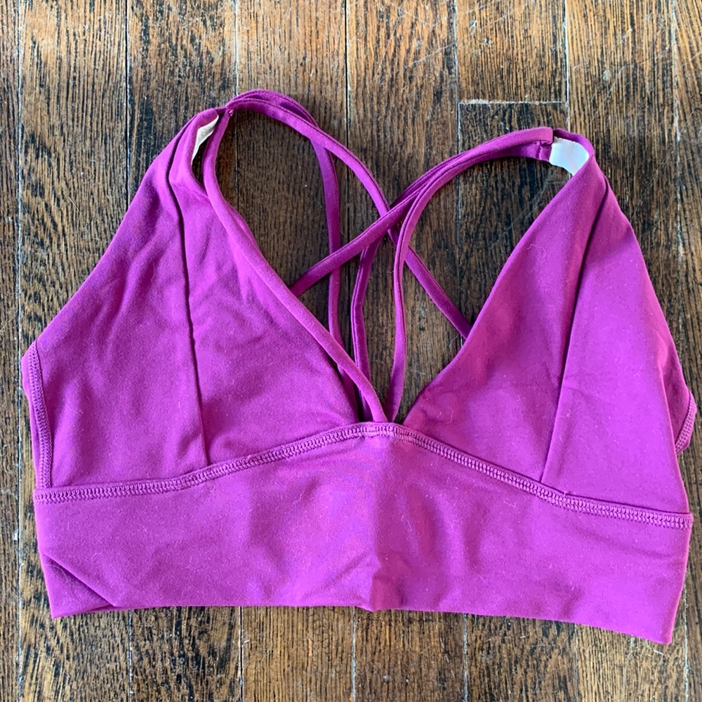 Purple sports bra